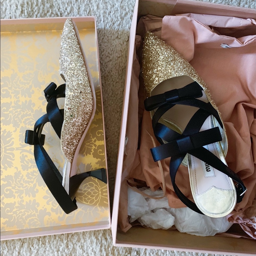 Miu Miu kitten heel shoes